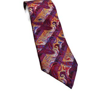 Robert Lewis Paisley Silk Tie – Vintage Elegance with Ornate Detailing